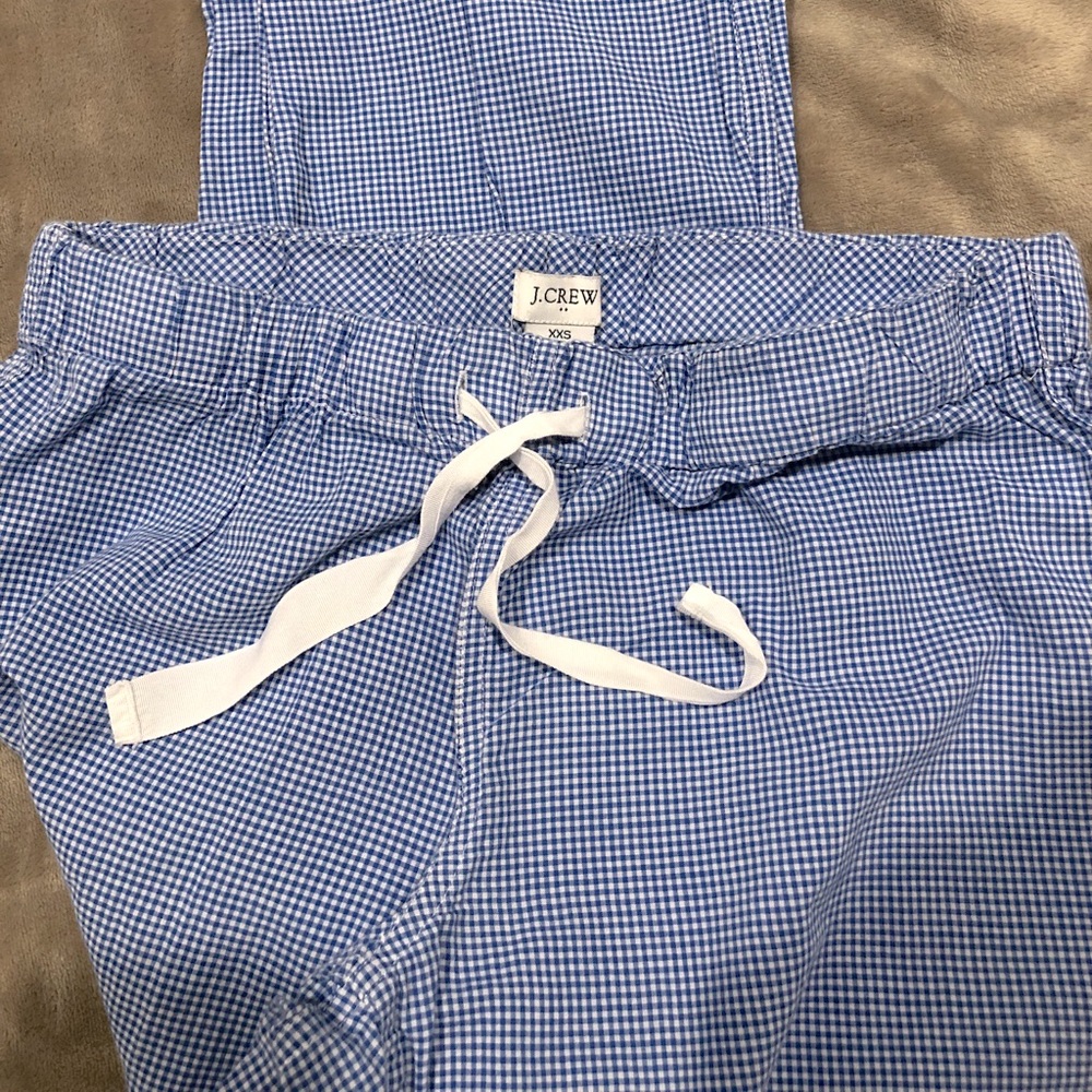 2/$20 Jcrew Pajama Bottoms: Blue&White Gingham